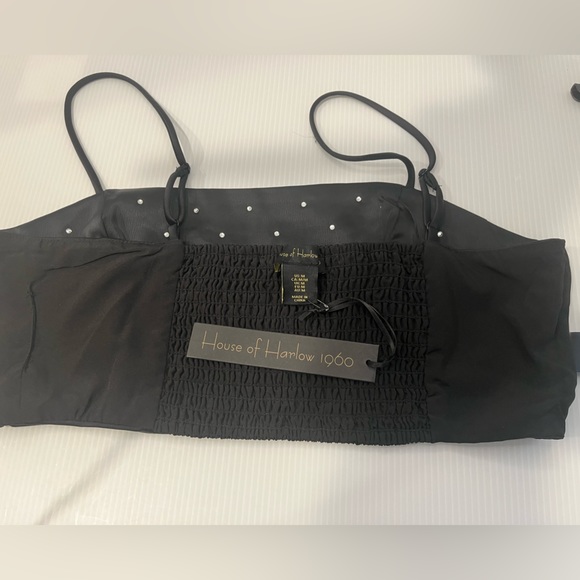 House of Harlow 1960 Cropped Rhinestones Embellished Top - Picture 5 of 11